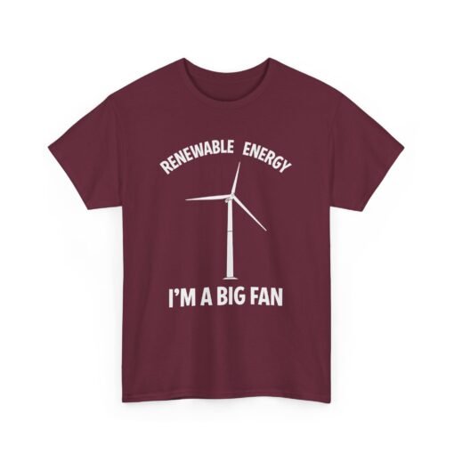 Renewable Energy: I’m A Big Fan" Unisex T-Shirt – Eco Humor in Style - Image 11
