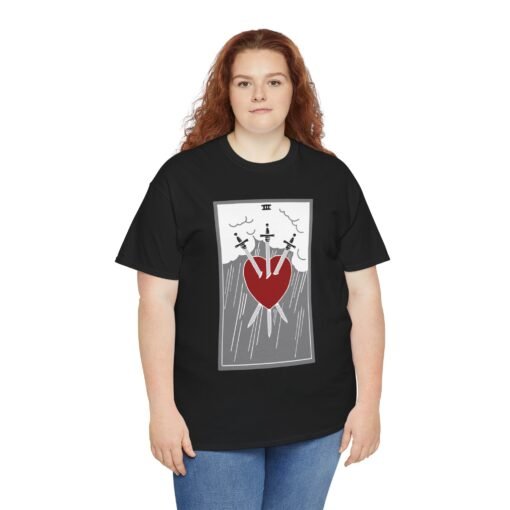 🖤🔮 Three of Swords Unisex T-Shirt – Heartbreak Meets Mysticism - Image 5