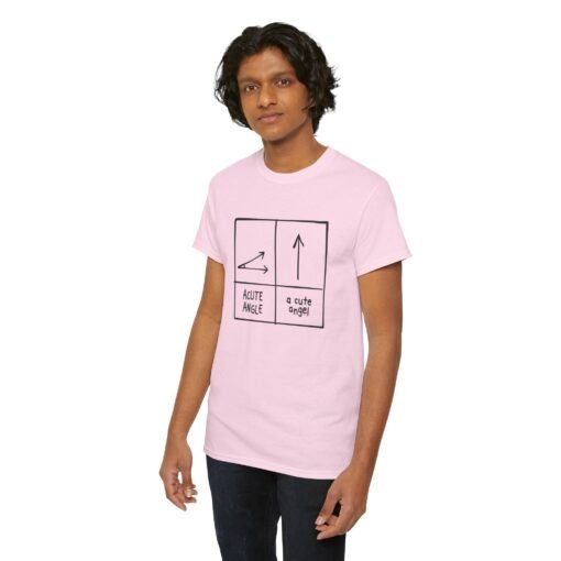 Acute Angle / A Cute Angel Unisex T-Shirt – Geeky Pun Perfection - Image 5