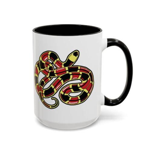Curled Coral Snake Color Accent Mug – Bold & Wild - Image 14