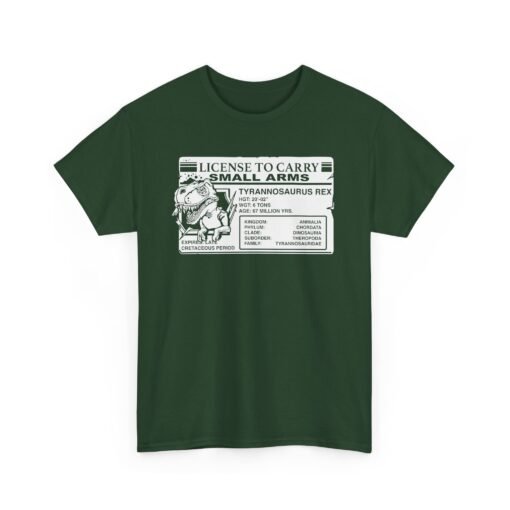 🦖🔫 Licensed to Carry Small Arms Unisex T-Shirt – T. Rex Approved - Image 14