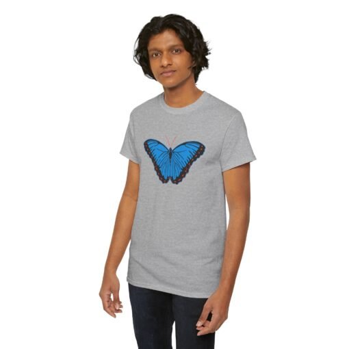 🦋💙 Blue Morpho Butterfly Unisex T-Shirt – Nature’s Radiance in Flight - Image 6