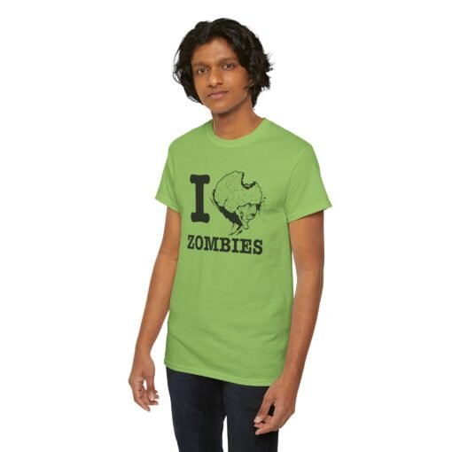 🧠❤️‍🔥 I Love Zombies Unisex T-Shirt – Brains Are the Way to the Heart - Image 6