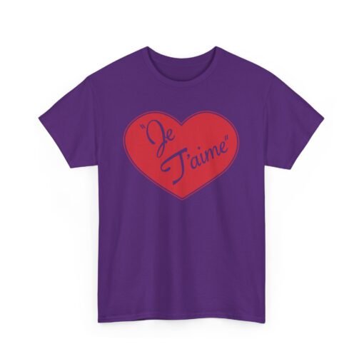 Je T'aime Heart Unisex T-Shirt - Image 14