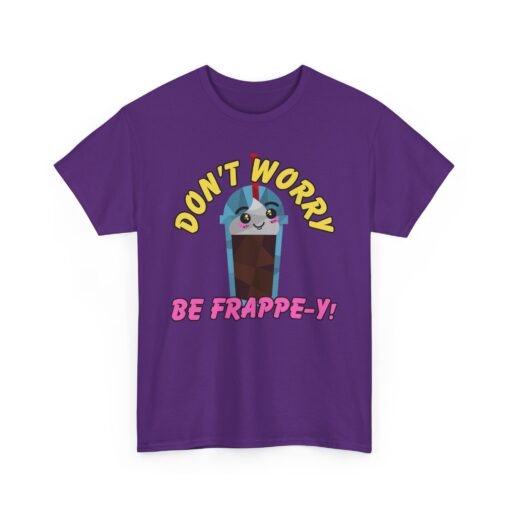 🥤✨ Don’t Worry, Be-Frappe-y! Unisex T-Shirt – Sweet Style, Chilled Vibes - Image 18