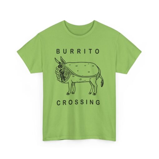 🌯🐴 Burrito Crossing Unisex T-Shirt – Warning: Deliciously Absurd - Image 15