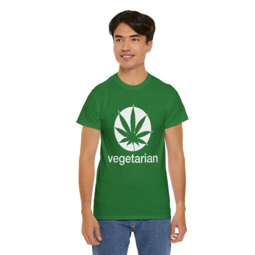 🌿🥦 Vegetarian Unisex T-Shirt – Powered by Plants (Sort Of) - Image 7