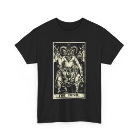 😈🃏 The Devil Tarot Card Unisex T-Shirt – Embrace the Shadows in Style