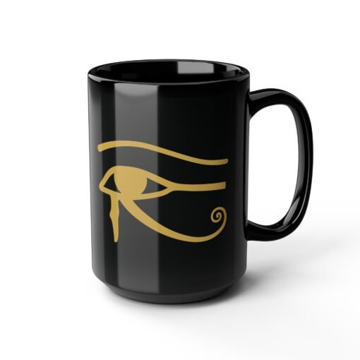 Eye of Horus Black Mug – Ancient Protection & Timeless Style - Image 12