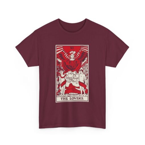 The Lovers Tarot Card – Unisex Mystical Tee - Image 10