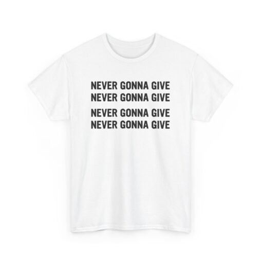 "Never Gonna Give" Loop Lyric Unisex T-Shirt – Rickrolled in Style - Image 10