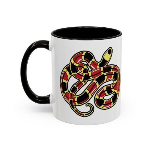 Curled Coral Snake Color Accent Mug – Bold & Wild - Image 5