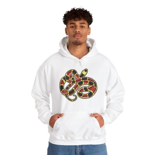 Curled Coral Snake Unisex Hoodie – Bold & Venomous Style - Image 2
