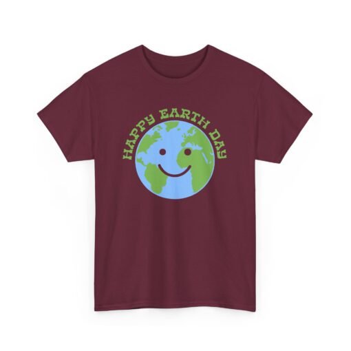 "Happy Earth Day" Smiling Planet Unisex T-Shirt - Image 13
