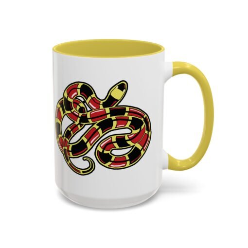 Curled Coral Snake Color Accent Mug – Bold & Wild - Image 30