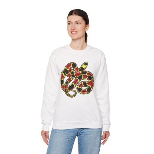 Curled Coral Snake Unisex Sweatshirt – Striking Wildlife Style - Image 4