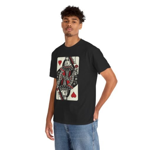 "Queen of Hearts" Unisex T-Shirt – Classic Playing Card Style - Image 5
