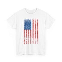 🇺🇸🖤 Distressed American Flag Unisex T-Shirt – Worn, Weathered, Proud