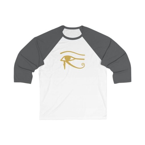 Eye of Horus Unisex Raglan T-Shirt – Ancient Symbol, Sporty Style - Image 3