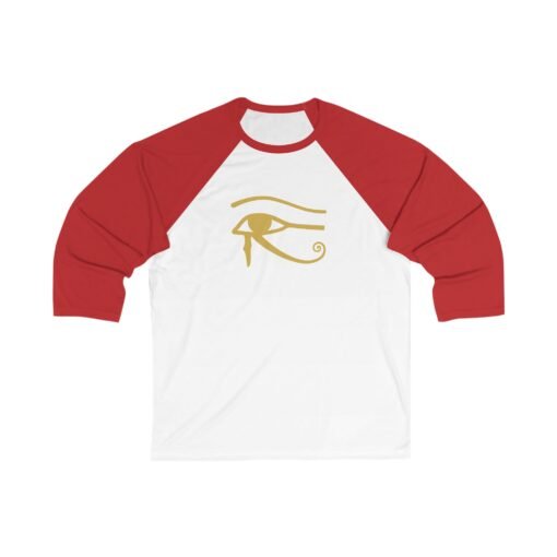 Eye of Horus Unisex Raglan T-Shirt – Ancient Symbol, Sporty Style - Image 6