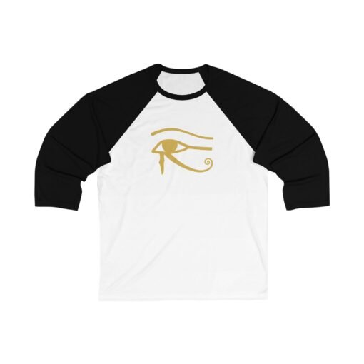 Eye of Horus Unisex Raglan T-Shirt – Ancient Symbol, Sporty Style - Image 8