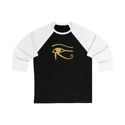 Eye of Horus Unisex Raglan T-Shirt – Ancient Symbol, Sporty Style