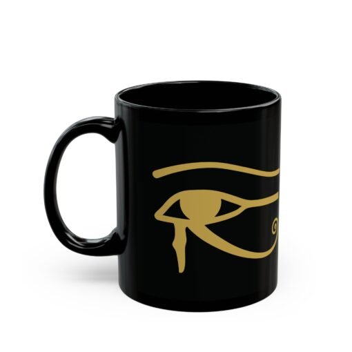 Eye of Horus Black Mug – Ancient Protection & Timeless Style - Image 2