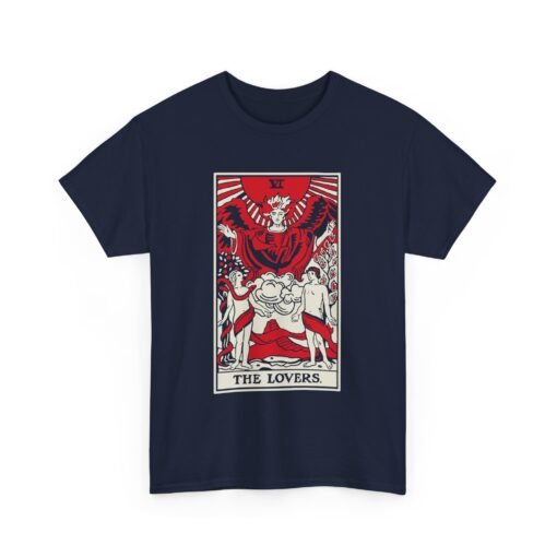 The Lovers Tarot Card – Unisex Mystical Tee - Image 17