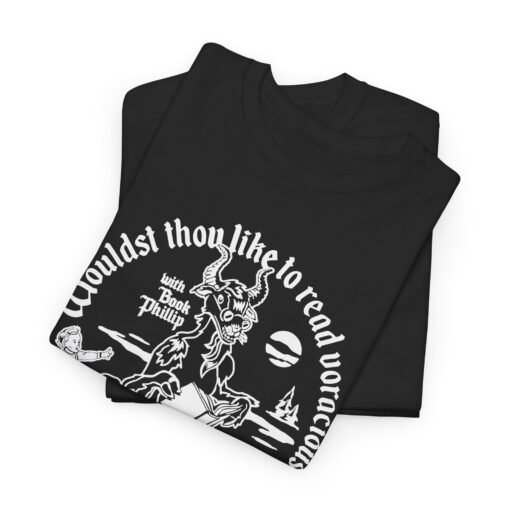 📚🐐 "Wouldst Thou Like to Read Voraciously with Book Philip?" Unisex T-Shirt - Image 4
