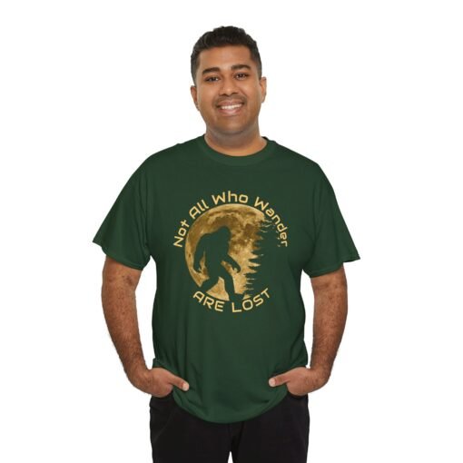 🦶🌲 Not All Who Wander Are Lost Unisex T-Shirt – Bigfoot-Approved Adventure Wear - Image 5