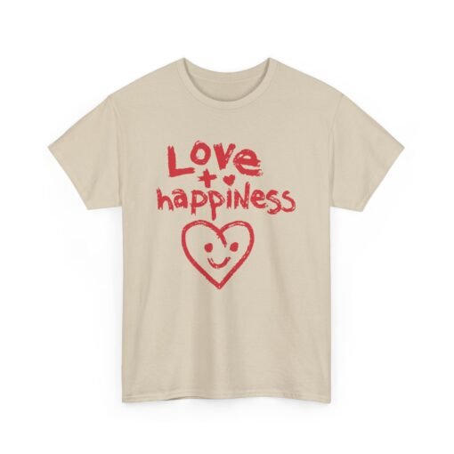 Love + Happiness Unisex T-Shirt – Feel-Good Vibes in Every Stitch - Image 11