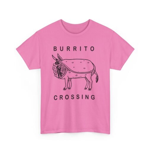 🌯🐴 Burrito Crossing Unisex T-Shirt – Warning: Deliciously Absurd - Image 18