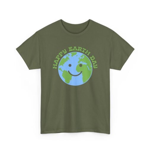 "Happy Earth Day" Smiling Planet Unisex T-Shirt - Image 19