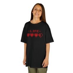 Alternative view of "Life" Kids T-Shirt – Retro Gamer Style