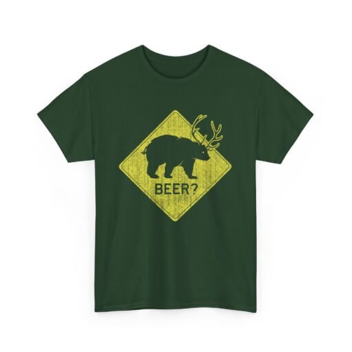 🐻🦌 “Beer?” Unisex T-Shirt – The Elusive Beear Awaits - Image 14