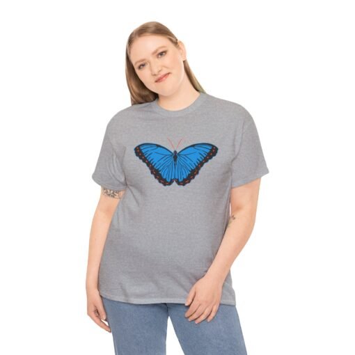 🦋💙 Blue Morpho Butterfly Unisex T-Shirt – Nature’s Radiance in Flight - Image 3