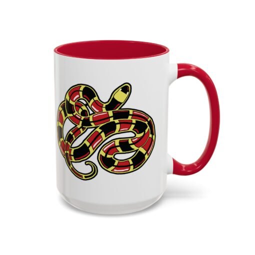 Curled Coral Snake Color Accent Mug – Bold & Wild - Image 22