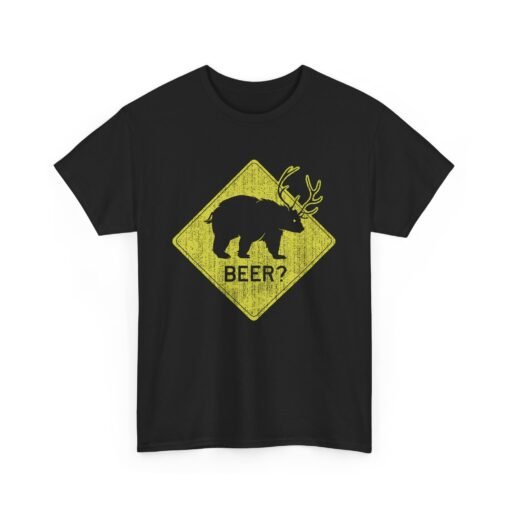 🐻🦌 “Beer?” Unisex T-Shirt – The Elusive Beear Awaits - Image 11