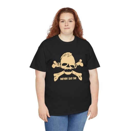 ☠️🏴‍☠️ Never Say Die Unisex T-Shirt – Goonies-Inspired Pirate Power - Image 4