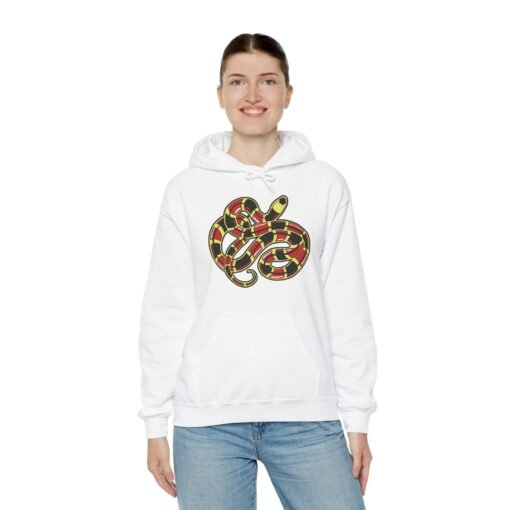 Curled Coral Snake Unisex Hoodie – Bold & Venomous Style - Image 6