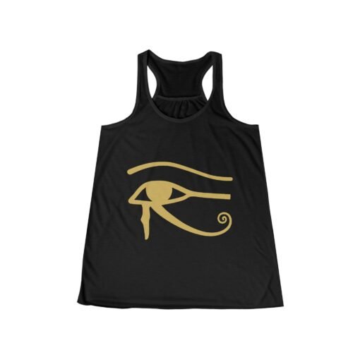 Eye of Horus Women’s Flowy Racerback Tank – Ancient Symbol, Effortless Style