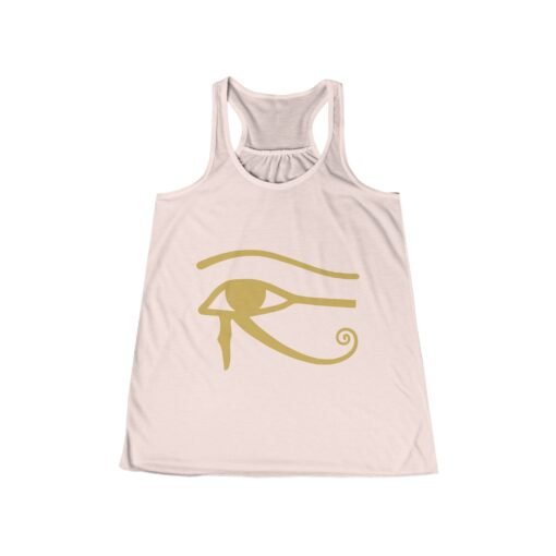 Eye of Horus Women’s Flowy Racerback Tank – Ancient Symbol, Effortless Style - Image 4