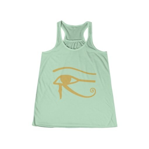 Eye of Horus Women’s Flowy Racerback Tank – Ancient Symbol, Effortless Style - Image 5