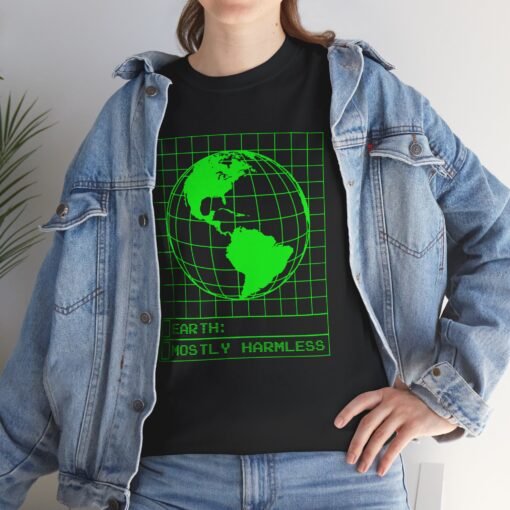 Mostly Harmless – Unisex Earth Retro Computer Tee - Image 6