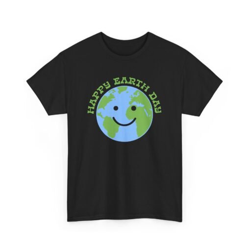 "Happy Earth Day" Smiling Planet Unisex T-Shirt - Image 17