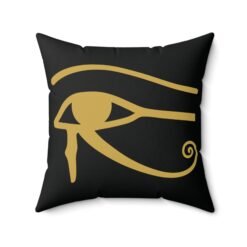 Alternative view of Eye of Horus Faux Suede Pillow – Ancient Symbol, Modern Home Décor