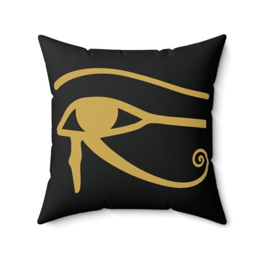 Eye of Horus Faux Suede Pillow – Ancient Symbol, Modern Home Décor - Image 2