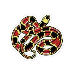 Curled Coral Snake Indoor Sticker – Striking & Stylish