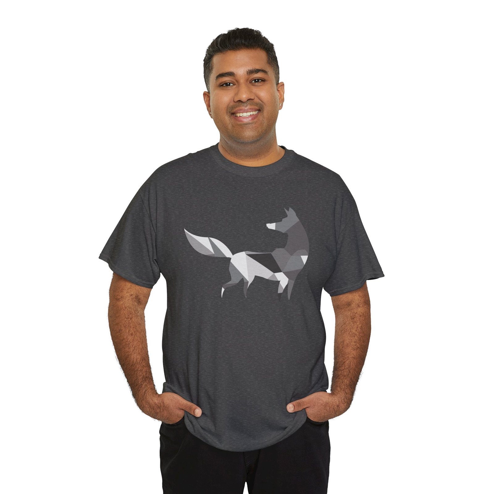 πΊπ· Polygon Grey Wolf Unisex T-Shirt β Wild Spirit, Modern Edge - Image 5