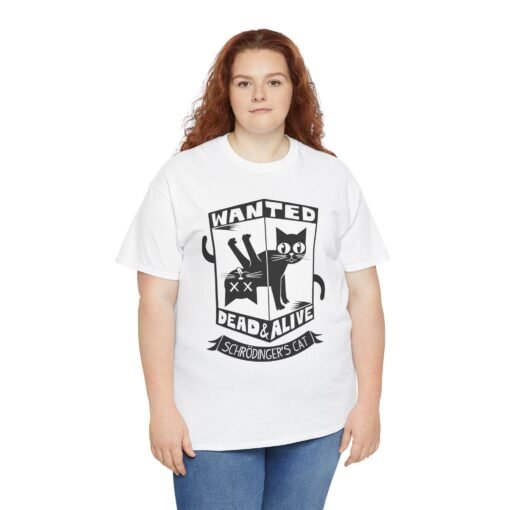 📦🐱 Schrödinger’s Cat Unisex T-Shirt – Wanted: Dead and Alive - Image 5